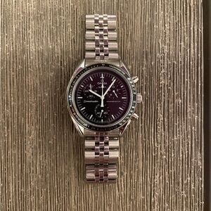 Omega Moonswatch Mod Modded Omega Speedmaster Watch Stainless Steel Metal Case